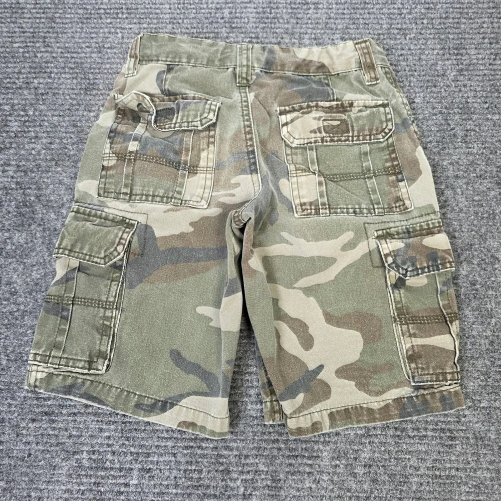 Old Navy Camouflage Cotton Cargo Shorts Boy's Size 7 Green Regular Standard Fit